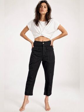 Isabel Marant Black Cropped Pants - Size 34